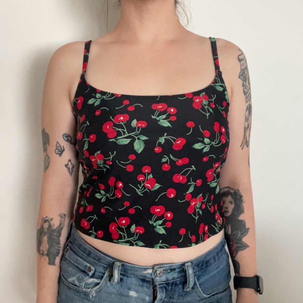 Red Cherry Tankini Top